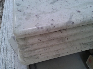Polieren andromeda weißen Granit-Arbeitsplatten mit Backsplash