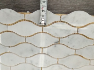 Carrara White Marmor Mosaik Fliesenvase Form