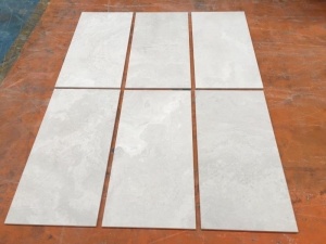 Hölzerne weiße Marmorplatten Fliesen Cross-Cut