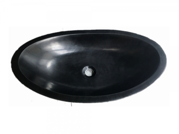 Huanan schwarzer Granit ovale Spüle
