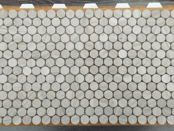Holzmaserung Marmor Mosaik Schwimmbad