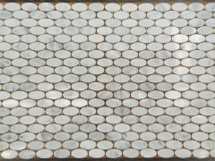 Carrara weiße Mosaikfliesenentwürfe