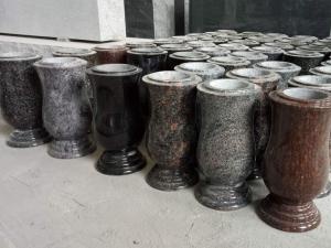 Granit-Grabstein-Dekorationen Vasen für Gräber