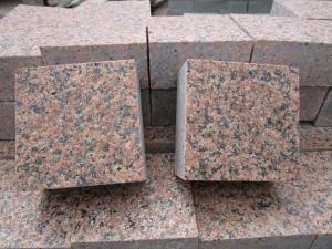 Tianshan roter Granit-Garten-Würfel Cobble Stein