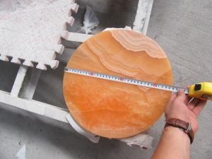 Orange Jade Marmor Esszimmer Stein Tischplatte Runde