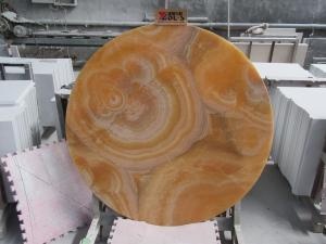 Orange Jade Marmor Esszimmer Stein Tischplatte Runde