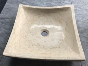 Beige Marmor WC Waschbecken Single Waschbecken Design