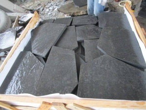 Zhangpu Black Basalt geflammt zufällige Crazy Stone Paving