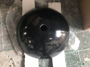 Huanan Black Granite Bathroom Sink Round Poliert