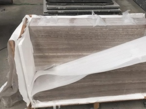 Neue hölzerne graue Ader-Marmorplatten-Fliesen Chinas