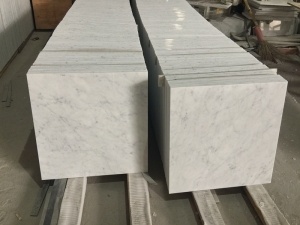 weiße Marmorfliesenplatte Carrara weißer Marmor Italien