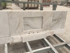 weiße polierte Marmorplatte für Projekte